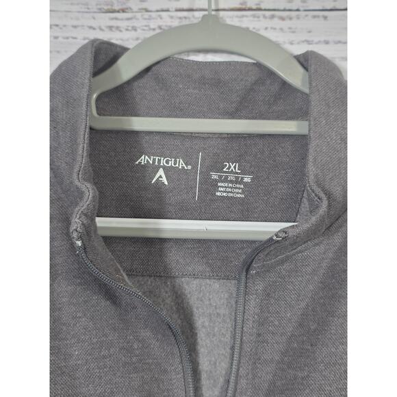 MLB Houston Astros Antigua heather charcoal quarter-zip pullover 2xl - Picture 4 of 4